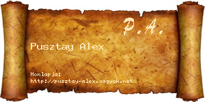 Pusztay Alex névjegykártya