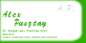 alex pusztay business card